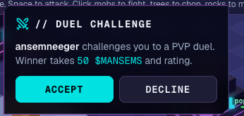 mansemsX's tweet photo. Duel Challenges are now live 🤺 https://t.co/HFpqu4vYRC