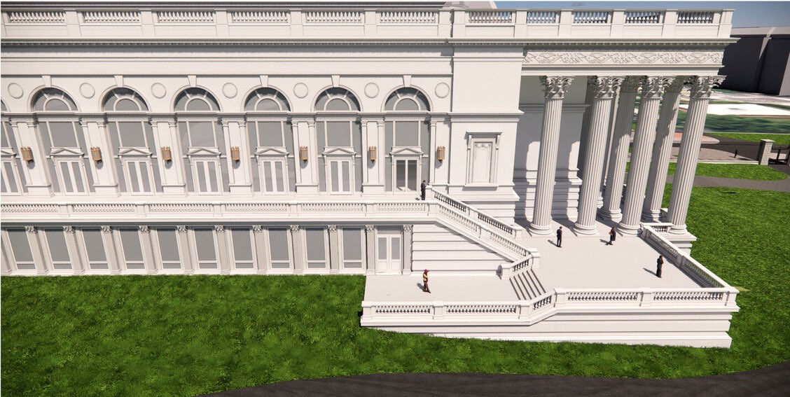 WhiteHouse's tweet photo. “Our Great National Security Facility and Ballroom is moving along on schedule. When completed, there will be nothing like it anywhere in the World!” - President Donald J. Trump https://t.co/zVwdqUoMAL