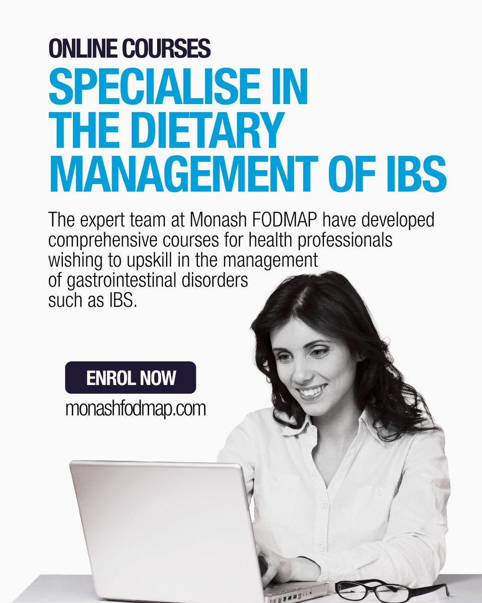 MonashFODMAP's tweet photo. 👩‍⚕️👨‍⚕️ Enhance your expertise in managing IBS with the Monash FODMAP team's Online FODMAP and IBS Training for Health Professionals. 

Learn the latest evidence-based strategies and improve patient outcomes!

Start today: https://t.co/oV1lanSnUu https://t.co/vGTmuMKSpy