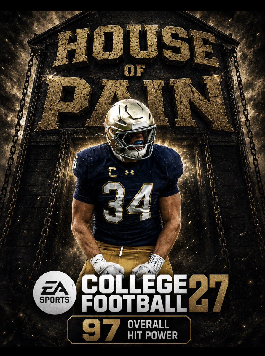 dosleprechauns's tweet photo. @DraykBowen has earned the highest overall HIT power on the upcoming EA Sports College Football 27!!!!
#GoIrish #HitStick #LeaveNoDoubt https://t.co/tKZWqJflcD