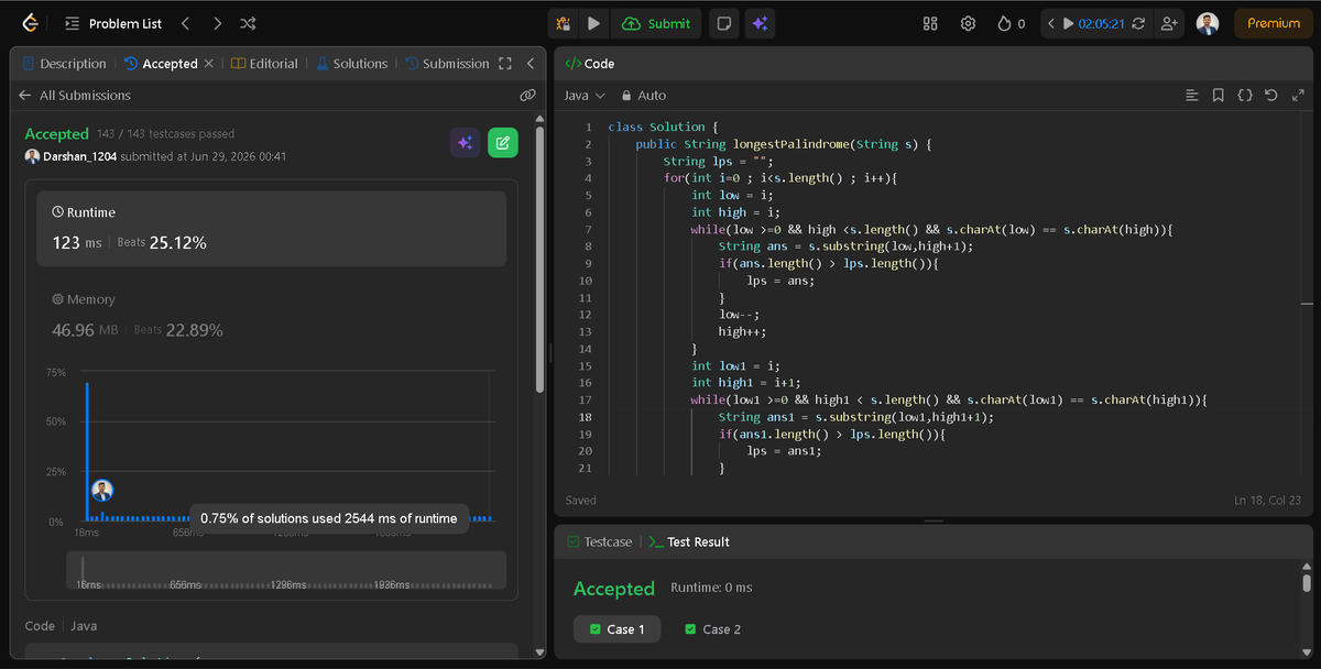 Darshan2042's tweet photo. 📅 Day 29/45 of #SDESheetChallenge @takeUforward_
@striver_79 

🎯Today's grind:
🔹Reverse every word in a string
🔹Longest Palindrome in a string
🔹Roman to Integer

🧵Strings may look simple until they test your logic.

#LeetCode #DSA #Java #ProblemSolving #SoftwareEngineer https://t.co/RGR6BzoPjQ