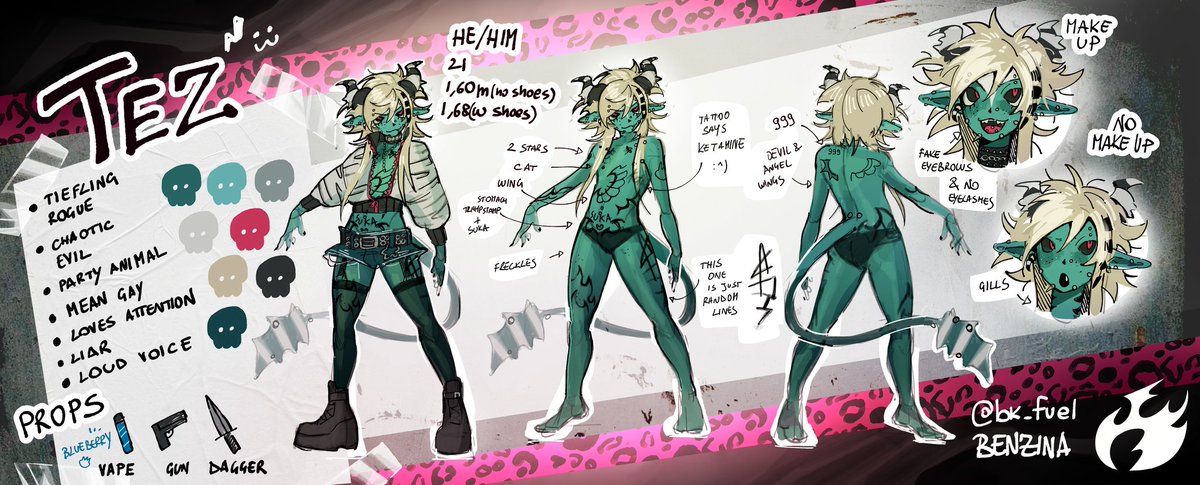 bk_fuel's tweet photo. Finally made a reference sheet for Tez (⁠☆⁠▽⁠☆⁠) https://t.co/IEwcSLtlnO