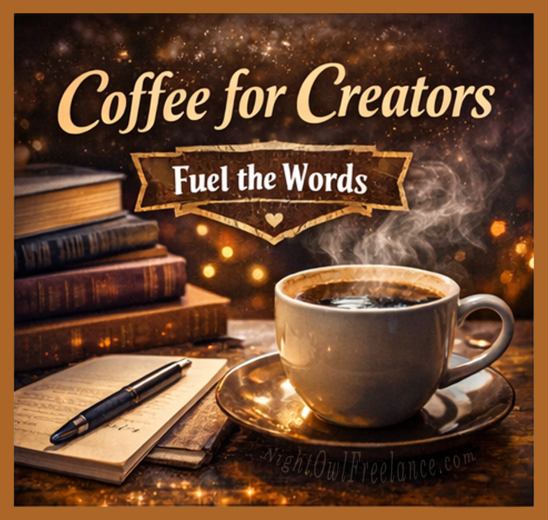 FreelanceOwl's tweet photo. Coffee for Creators. Fuel the Words. βπ
Share your book, Ko-fi, or author page below so we can follow, support, and boost your work!
Find me here π https://t.co/191BpmCgO6
#WriterLife #SocialSunday #WritingCommunity #ReadingCommunity #AmWriting #AmReading π https://t.co/XMY5MhealW