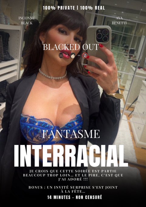 𝐴𝑦𝑎 𝐵𝑒𝑛𝑒𝑡𝑡𝑖 🍒OF&M¥M - 1 pic. 🧔🏿‍♂️+👩🏻 = 🤤 Je me fais déglinguer par un black !!! Inutile d’en dire plus, je te laisse t’abonner et découvrir la vidéo dans son intégralité 🔥 T’as juste à m’envoyer « INTERRACIAL » sur https://t.co/ofAKjMNmYd https://t.co/i6nfFeWAFY