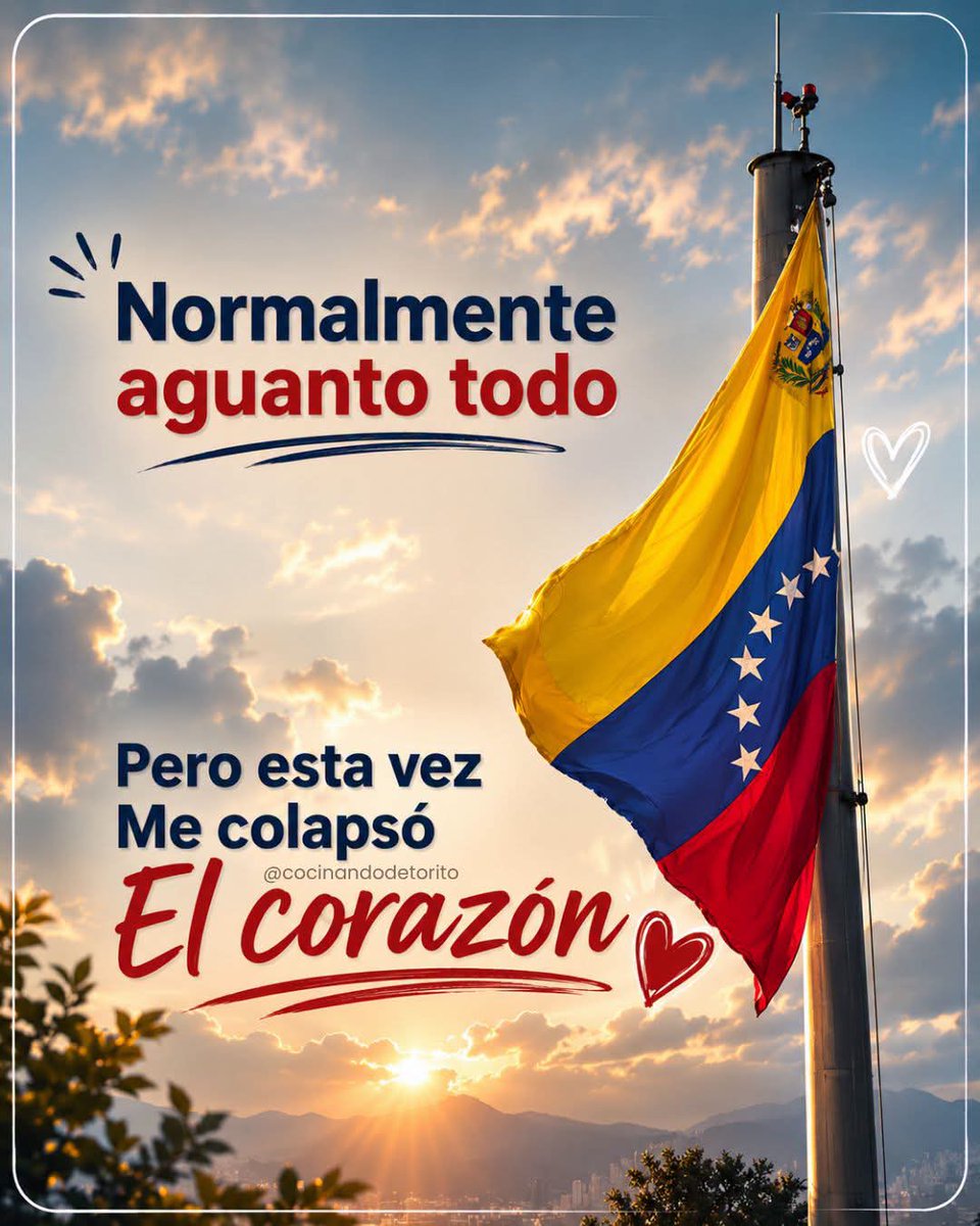 mv_negra2's tweet photo. Hay días en los que uno cree que puede con todo.

Pero hay momentos que rompen cualquier fortaleza, que silencian las palabras y hacen que el corazón se sienta demasiado pesado.

Normalmente aguanto todo... pero esta vez me colapsó el corazón 💔🇻🇪 https://t.co/XCAoQyXvu5