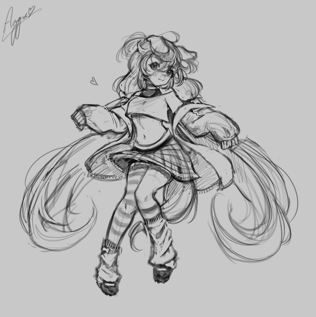 Egg_Dummy's tweet photo. DRAWING AWESOME AGGIE!! 
@agnesbagel 💛
#vtuber #sketch #art https://t.co/TLv3C60BnE