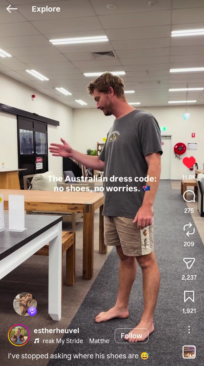 BarefootMales's tweet photo. Screenshots I took from an Instagram story of men in Australia, barefoot in different circumstances and environments! Part 1; https://t.co/GyqU3lz7FV