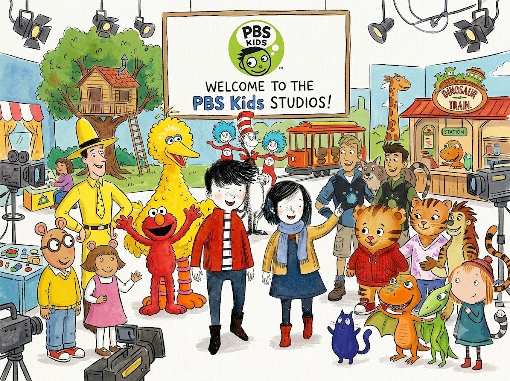 Ispyarabbit1's tweet photo. The Brother and The Sister from Sometimes: A Book of Feelings meets all of the PBS Kids characters from the PBS Kids Studios! https://t.co/yQsonxIgAV