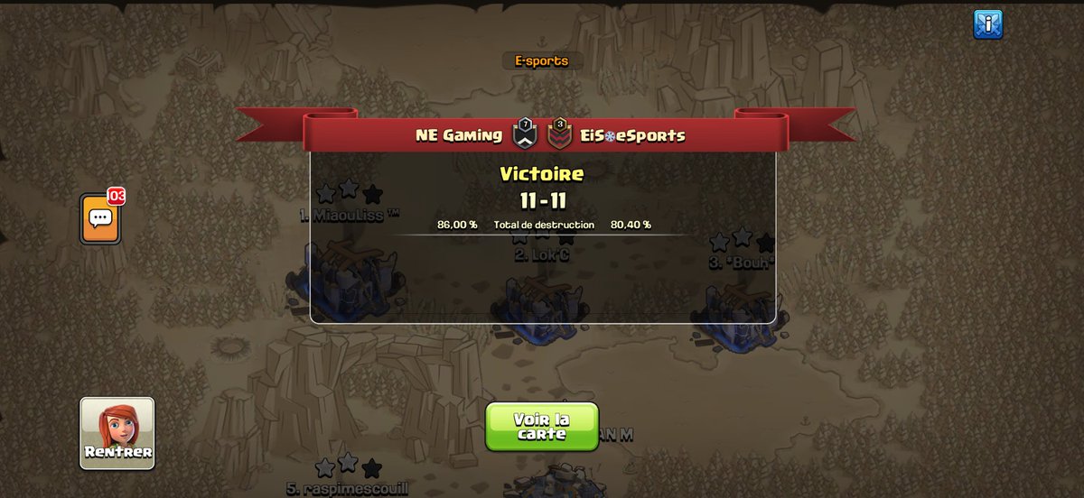 NouvelleEre_'s tweet photo. INFINITY CUP • WEEK 1
✅ VICTOIRE 11-11

🤝 GG à EiS eSports pour ce match.

💙 La route continue. #GoNE

#ClashOfClans #CoCEsports I #infinitycup I #Supercell I #NouvelleEre I #TH18 https://t.co/dG6Xhq2TrE