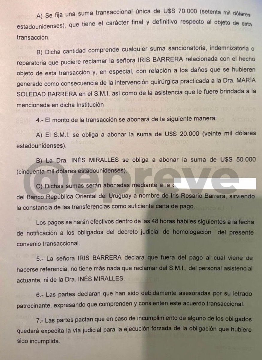 EPreve's tweet photo. 🔴 EXCLUSIVO HOY 

💸 70 mil dólares cobró la familia de la pediatra fallecida en un acuerdo firmado la semana pasada, por el cual el SMI y la anestesista quedan fuera de un eventual juicio civil.

✔️ El martes hay audiencia clave en el Tribunal de lo Contencioso Administrativo: la anestesista pidió la suspensión de la inhabilitación.

✔️Además una pericia que abre una pregunta incómoda sobre lo que realmente provocó la muerte.

🔴 Estreno hoy a las 20hs en mi canal de YouTube.

https://t.co/V36wTJvTcH

#LaTapadita #Uruguay #Investigación #SMI #Justicia