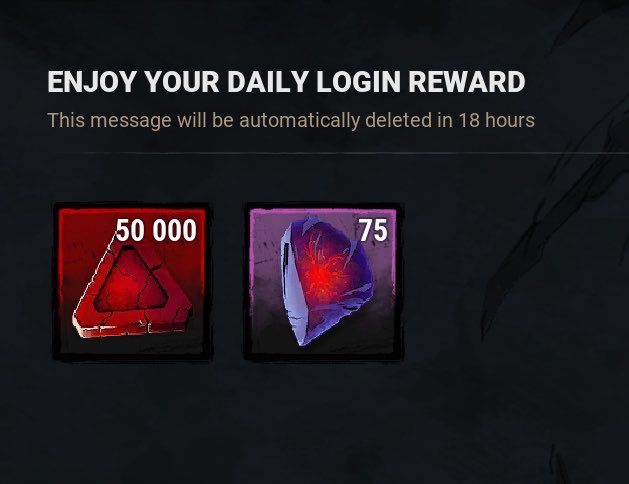RedGayve's tweet photo. We are getting more BP for logging in and then closing the game than we are getting for collectively playing 100,000,000 matches @DeadbyDaylight @Behaviour yall make me wanna kms https://t.co/J1rRS3vNge