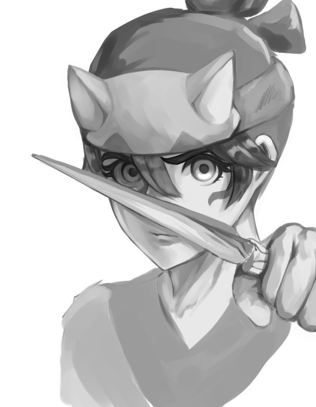 Rosrela's tweet photo. Greyscale vs colour #overwatch #overwatchfanart #kiriko https://t.co/0U5VNopNCK