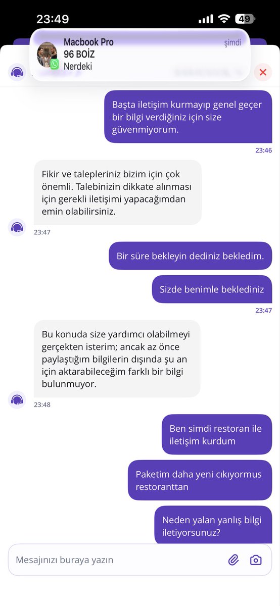 batucardi's tweet photo. Ben sizi rezil bir firma sanıyordum ama siz çok rezil bir firmaymışsınız. Müşteri temsilcisi hem yalan/yanlış bilgi veriyor hemde suratıma kapatıyor. Normalde asla takılmayacağım bir konu ama para verip hizmet aldığım bir konuda resmen beni aptal yerine koyup dalga geçiyorsunuz.

@getir