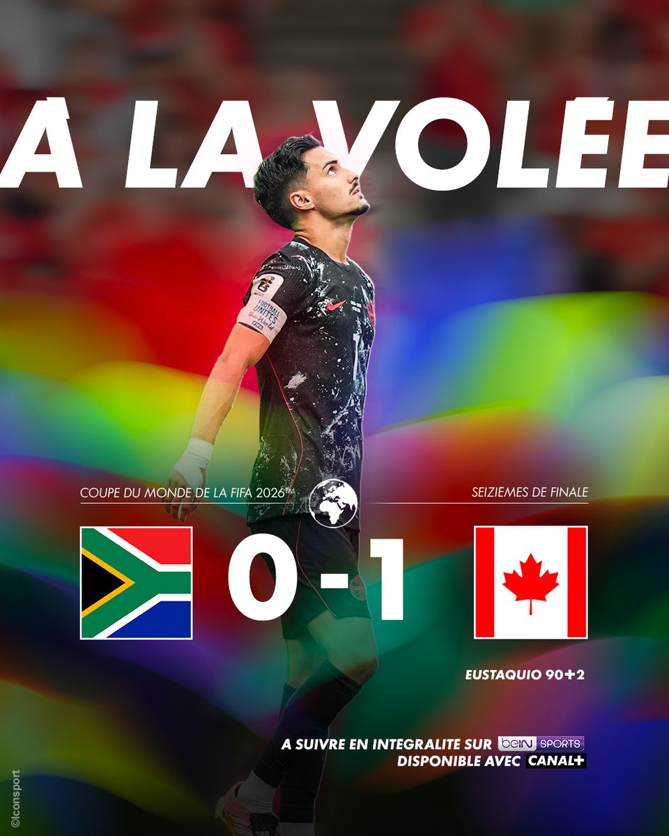 CanalplusFoot's tweet photo. LE CANADA SE QUALIFIE EN 1/8 DE FINALE 💫

Les Canucks s'imposent grâce à leur capitaine du soir Eustaquio et sa superbe volée dans le temps additionnel ⚡️

#FIFAWorldCup https://t.co/6K0Z2i2hxP