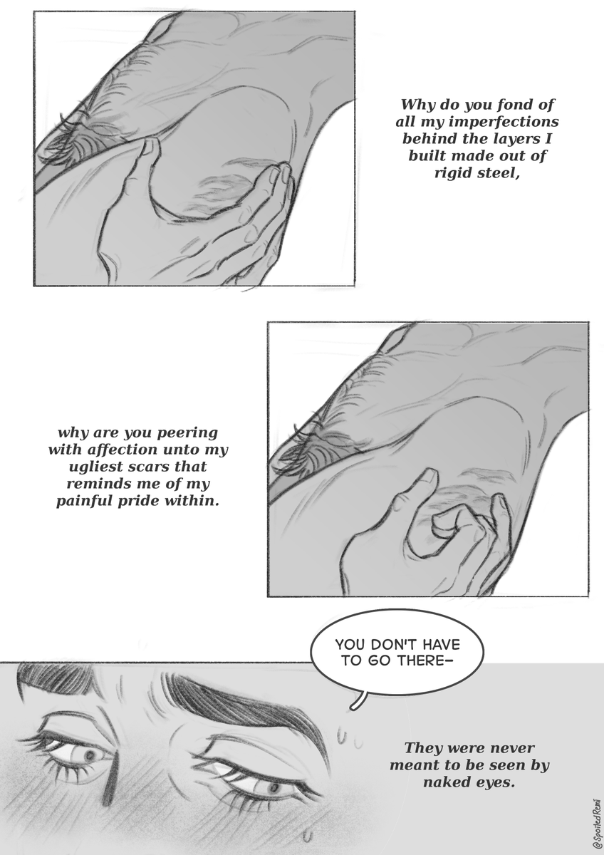 SpoiledRemi's tweet photo. ⚠️🔞 (nsfw)

"underneath your scars" (1/2) 

#rustappen

(see replies for notes!) https://t.co/51TQcLCYgc