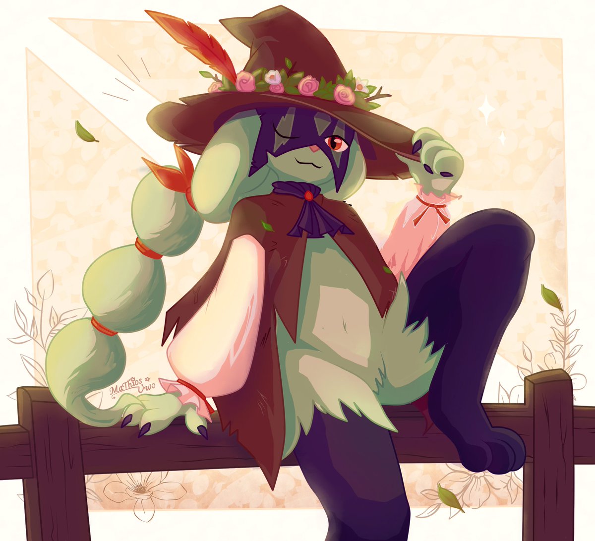 Mathios_Uwo's tweet photo. 🐍Commission for @nekobajiru 🍃✨
#meowscarada #fanart #pokemon https://t.co/je6ANlI08A