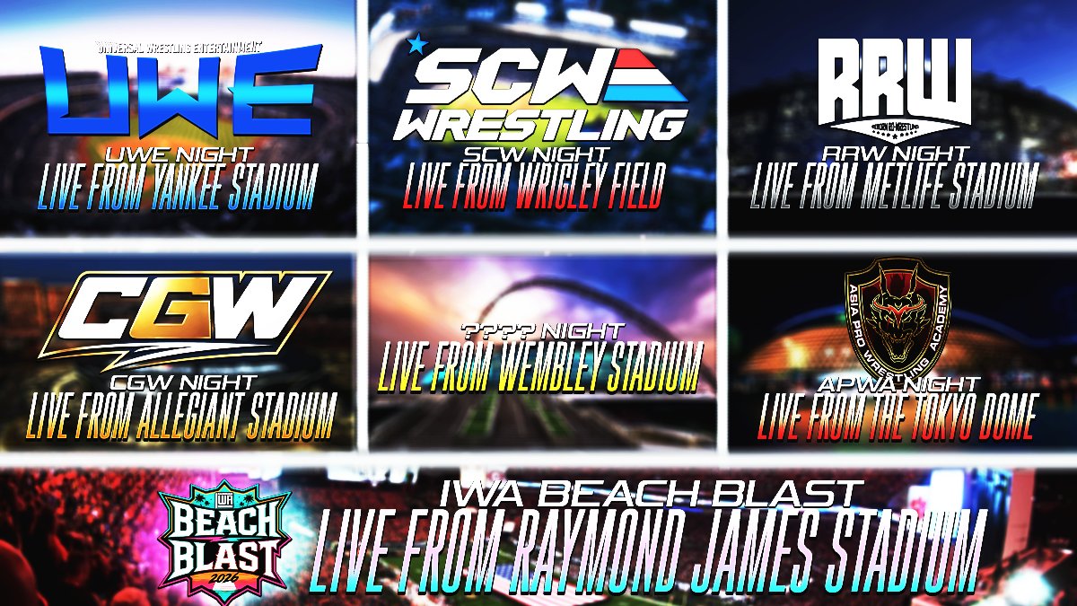 IWA_RBLX's tweet photo. IT'S OFFICIAL! 🚨

As JUST announced at #IWAKORW.. the IWA comes to you LIVE for SEVEN STRAIGHT WEEKS beginning on July 25th with UWE'S NIGHT as we present the IWA'S SUMMER WORLD TOUR & ends off with #IWABeachBlast LIVE from @RJStadium!

EACH federation (@UWEONROBLOX, @SCWNation, @RRWPLUS, @ROBLOX_CGW, a MYSTERY federation, & @APWACA2021) having their OWN NIGHT which EACH NIGHT will ALSO INCLUDE federations from around the COMMUNITY! 🤩

JOIN US & be apart of HISTORY IN THE MAKING as the IWA TAKES OVER Ro-Wrestling THIS SUMMER! 

#IWA2026