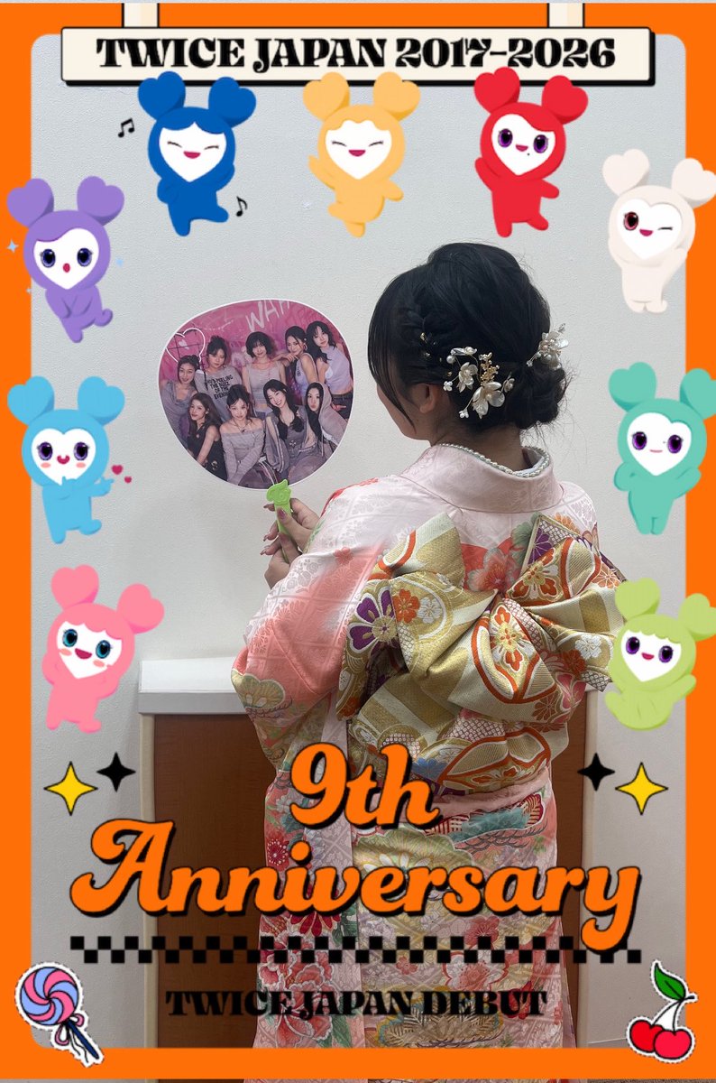 pui_o96's tweet photo. #TWICE_ONCE_JAPAN_9TH_日常

①振袖の日も一緒だった日
②初めて念願だったライブに参戦した日
③TWICEのおかげで1人行動ができるようになったよ👀仕事早上がりで一人高速に乗った日

いつも幸せな日常をありがとう💖
9周年おめでとう！ https://t.co/69lwmUti4o