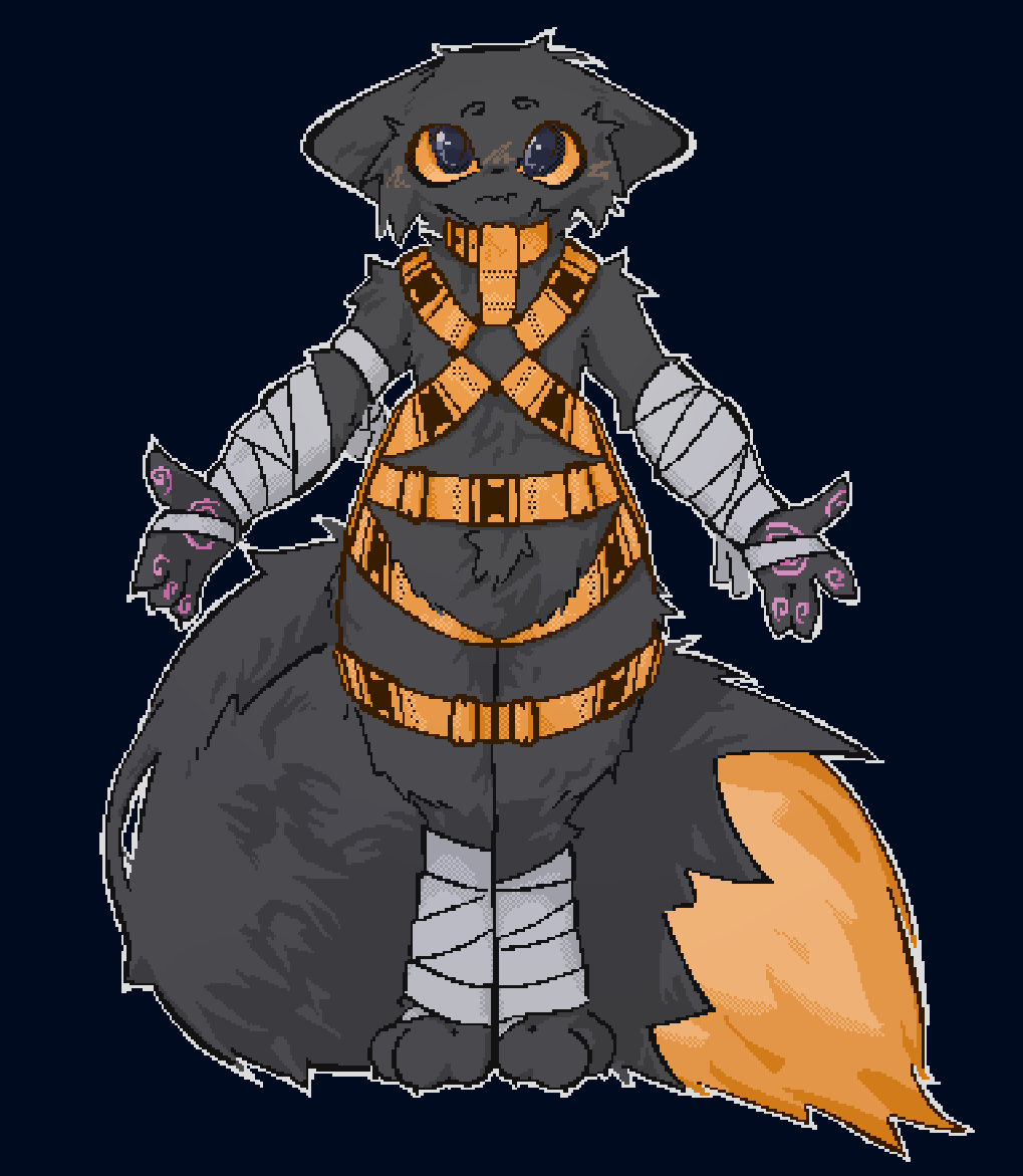 OhNoMeName's tweet photo. Expie in a harness!!
Was fun to draw!

:3

#casultiesunknown https://t.co/IlEmpysHa7