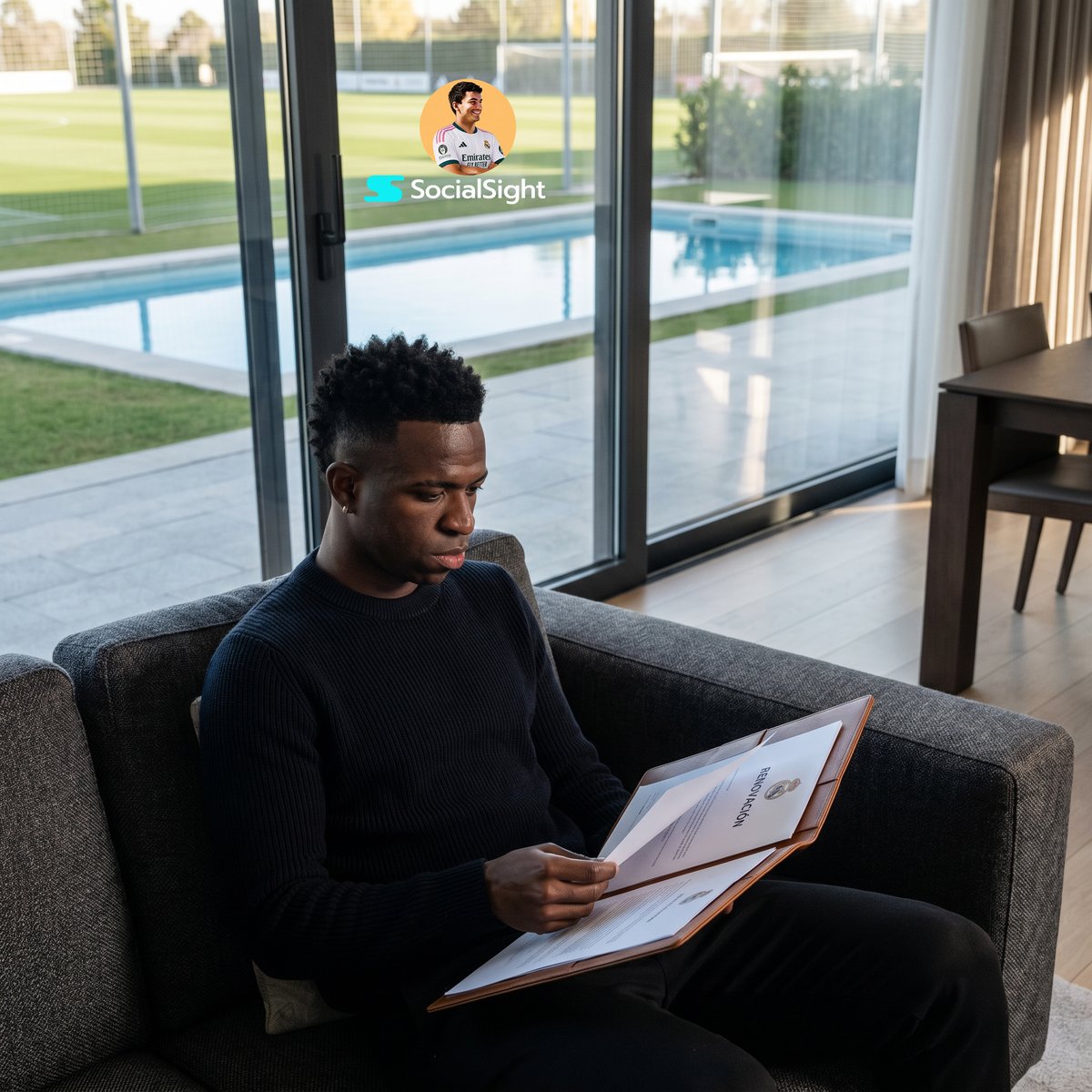 SrNaninho's tweet photo. El tema de la renovación de Vinícius Júnior es algo que tiene que quedar resuelto este mismo verano. Eso es lo que piensan desde el club, aunque son conscientes de que el jugador tiene el control de la situación.

Si Vinícius sigue teniendo buenas actuaciones en las eliminatorias, podrá tener más fuerza en la negociación con el Madrid, pero también con cualquiera de los clubes que se interesen en su fichaje.

📸 @SocialSight