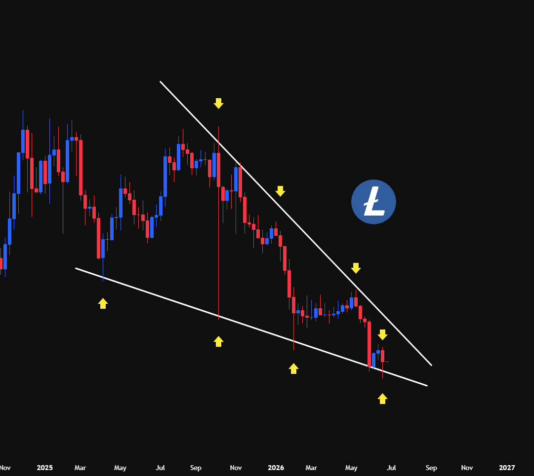 Minimilian84's tweet photo. $XRP before it went vertical in 2024 compared to $LTC now. 👀

XRP chart is one the daily timeframe.
Litecoin chart on the weekly. https://t.co/YUsq1F2Ctn
