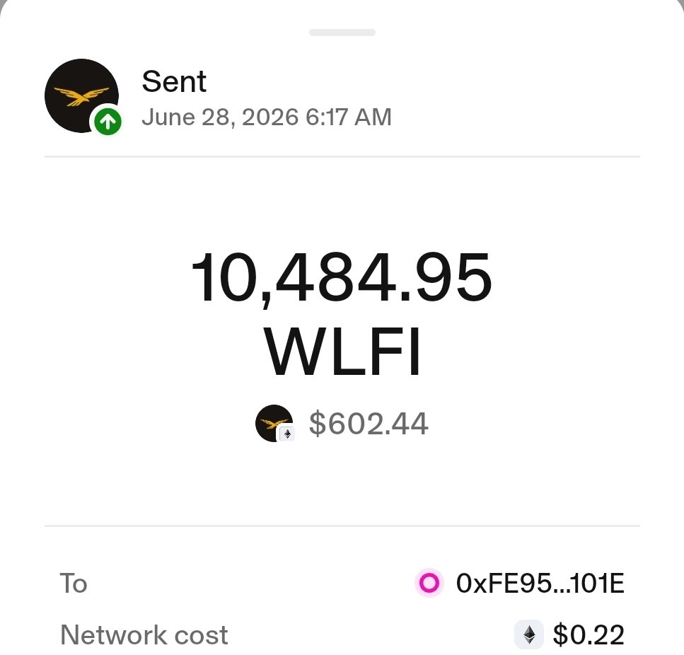 Robinhood_Chain's tweet photo. 🎉 CONGRATULATIONS FOR PARTICIPATING! 🎉

You received 10,484 $WLFI 💰🔥

This is just the beginning…

👀 ANOTHER GIVEAWAY IS COMING 🎁🚀

Stay tuned 🫡
$WLFI https://t.co/E1FEoFBD2h