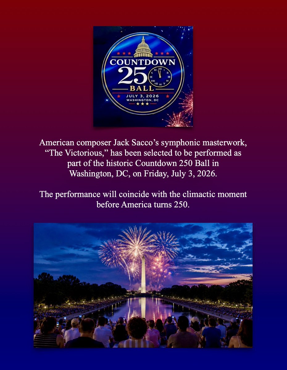 JackSacco's tweet photo. I’m incredibly grateful to be included in the historic celebrations of our nation’s independence and I look forward to being in Washington for all of the festivities this week. https://t.co/GFDyK32V9d