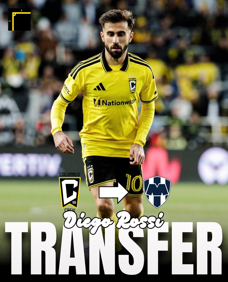 CrewTouchline's tweet photo. 🚨BREAKING: Diego Rossi is close to becoming a player for CF Monterrey!

@FelipeGalindot reports that the deal is being finalized and awaiting medicals. @CLMerlo is reporting that Rossi is one step closer to joining Rayados.

Rossi scored 51 goals in 3 seasons with #Crew96 💛🖤 https://t.co/leM6dzdFiu