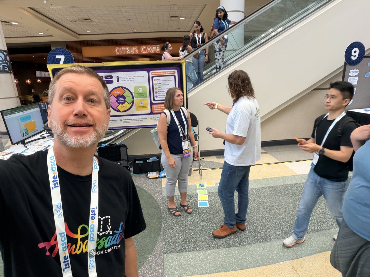Cncdky's tweet photo. From geocaching to talking robot books today was a win at #ISTELive26! https://t.co/Z3BN20IICr