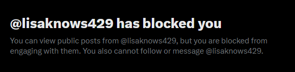 vibeius's tweet photo. @pattygifflaw @woolman13 @ElleRen7 Guess it is a badge of honor...
😂I couldn't respond to your reply to me cause of; https://t.co/zXDoLIrHDa