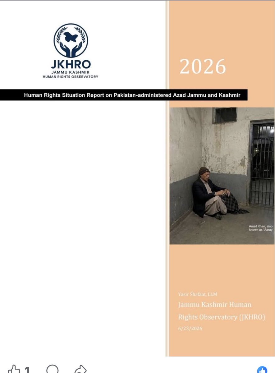 Umme_Haani11's tweet photo. 📄 انسانی حقوق کی صورتحال رپورٹ (اردو ترجمہ)
 Human Rights Situation Report AJK by JKHRO
🟥 تعارف
یہ رپورٹ جموں کشمیر ہیومن رائٹس آبزرویٹری (JKHRO) کی طرف سے 5 سے 23 جون 2026 کے دوران آزاد جموں و کشمیر میں انسانی حقوق کی صورتحال پر تیار کی گئی ہے۔
🔴 ایگزیکٹو سمری (خلاصہ)
پاکستان کے زیر انتظام آزاد جموں و کشمیر میں جون 2026 کے دوران ایک سنگین انسانی حقوق اور انسانی ہمدردی کا بحران پیدا ہوا۔
اہم الزامات:
شہریوں کی ہلاکتیں
بڑے پیمانے پر گرفتاریاں
لاپتہ افراد
انٹرنیٹ اور مواصلاتی بندش
طبی سہولیات کی عدم دستیابی
پرامن احتجاج کو دبانا
معاشی دباؤ اور کاروبار بند کرنا
خوراک اور ادویات کی ناکہ بندی
23 جون تک:
خوراک، دودھ، ادویات اور بنیادی ضروریات کی فراہمی متاثر رہی
احتجاج 23 دن تک جاری رہا
حکومت اور مظاہرین کے درمیان مذاکرات نہ ہو سکے
⚠️ اہم انسانی حقوق کی خلاف ورزیاں
1. طاقت کا بے جا استعمال
فائرنگ، شیلنگ، آنسو گیس اور ربڑ گولیوں کا استعمال
شہریوں اور مظاہرین کو نشانہ بنایا گیا
2. پرامن احتجاج کو جرم بنانا
JKJAAC
 (جموں و کشمیر جوائنٹ عوامی ایکشن کمیٹی)
کو دہشت گردی قوانین کے تحت کالعدم قرار دینا
3. بڑے پیمانے پر گرفتاریاں
سینکڑوں افراد گرفتار
مکمل فہرست فراہم نہیں کی گئی
4. جبری گمشدگیاں
کئی افراد لاپتہ، خاندان لاعلم
5. مواصلاتی بلیک آؤٹ
انٹرنیٹ اور موبائل بند
معلومات تک رسائی محدود
6. طبی سہولیات میں رکاوٹ
زخمیوں کو علاج نہ ملنا
ایمبولینس روکی گئی
7. انسانی امداد کی ناکہ بندی
خوراک، دودھ، ادویات کی قلت
8. معاشی تباہی
دکانیں، سکول، کاروبار بند یا تباہ
📊 اعداد و شمار (رپورٹ کے مطابق)
18 شہری ہلاکتیں (مزید تصدیق جاری)
70 سے زائد زخمی
425 گرفتاریاں
متعدد لاپتہ افراد
114 افراد پر فورتھ شیڈول پابندیاں
📍 واقعات کی جھلک
5 جون: تنظیم پر پابندی، انٹرنیٹ بند
6–10 جون: احتجاج، جھڑپیں، ہلاکتیں
14 جون: فائرنگ اور کریک ڈاؤن
21–23 جون: خوراک اور ادویات کی بندش جاری
👤 خاص کیس: امجد خان ("آرے")
50 سالہ معذور شخص
سننے اور بولنے سے قاصر
احتجاج کے دوران گرفتار
مسائل:
مقام معلوم نہیں
خاندان سے رابطہ نہیں
طبی یا قانونی سہولت نہیں
یہ کیس خاص طور پر ظاہر کرتا ہے کہ:
کمزور افراد اس صورتحال میں شدید خطرے میں ہیں
🚨 انسانی بحران (عام عوام پر اثر)
متاثرہ افراد:
بچے
حاملہ خواتین
بیمار افراد
معذور افراد
بزرگ
مسائل:
ہسپتال تک رسائی مشکل
خوراک اور دودھ کی کمی
ادویات نایاب
نقل و حرکت محدود
📢 فوری مطالبات
فائرنگ اور کریک ڈاؤن بند کیا جائے
انٹرنیٹ اور موبائل بحال کیے جائیں
خوراک اور ادویات کی ترسیل بحال ہو
تمام گرفتار افراد کی فہرست جاری ہو
لاپتہ افراد کی معلومات فراہم کی جائیں
پرامن قیدیوں کو رہا کیا جائے
JKJAAC  
جموں و کشمیر جوائنٹ عوامی ایکشن کمیٹی پر پابندی ختم کی جائے
مذاکرات شروع کیے جائیں
🌍 عالمی برادری سے اپیل
اقوام متحدہ مداخلت کرے
انسانی حقوق کی تنظیمیں تحقیقات کریں
میڈیا کو رسائی دی جائے
انسانی امداد فوری فراہم کی جائے
⚡ آخری پیغام
رپورٹ کے مطابق:
مرنے والوں کو عزت ملنی چاہیے
زخمیوں کو علاج ملنا چاہیے
قیدیوں کو انصاف ملنا چاہیے
خاندانوں کو اپنے پیاروں کی خبر ملنی چاہیے
اور سب سے اہم:
اس بحران کو فوری طور پر ختم کرنا ضروری ہے۔

#RightsMovementAJK 
#JKJAAC 
#Rawalakot 
#جموں_کشمیر_جوائنٹ_عوامی_ایکشن_کمیٹی 
#humanrights 
#AJKCrisis 
Link👇🏻

https://t.co/Sp6XHArBpF

https://t.co/Kc8ZgToLSw