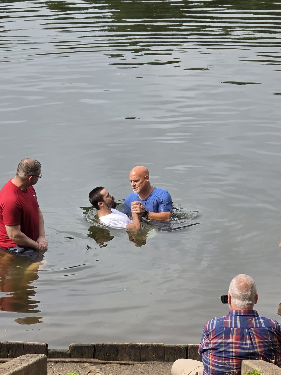 NoToState's tweet photo. In the start of my serious journey to Christ, I started to grow my hair out in what I assume was an act of dedication. 

Today, i cut off my hair as a symbol of my renewed journey. 

Today, June 28th 2026 i was baptized in the James river. 

Christ is truly King. https://t.co/QSKXouTwUZ