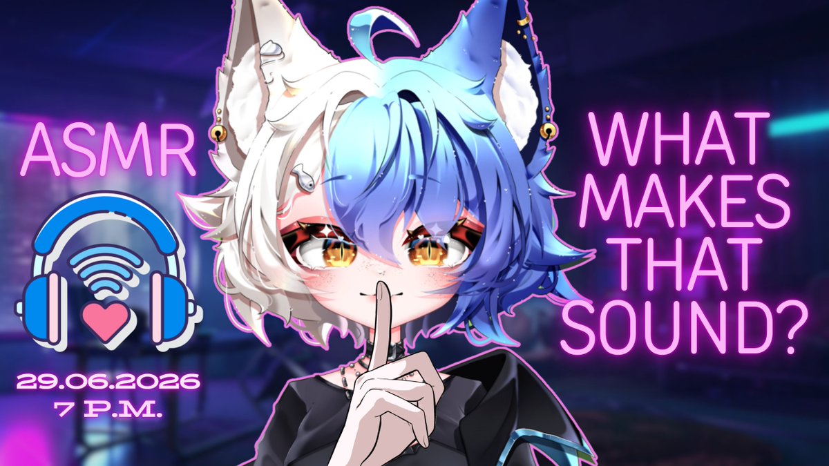 magVariety's tweet photo. ASMR - What makes that sound?

29.06. at 7p.m. 

tags: #asmr #special #vtuber #envtuber #streamer #live #megathon #debut https://t.co/sIJc9wxQ1O