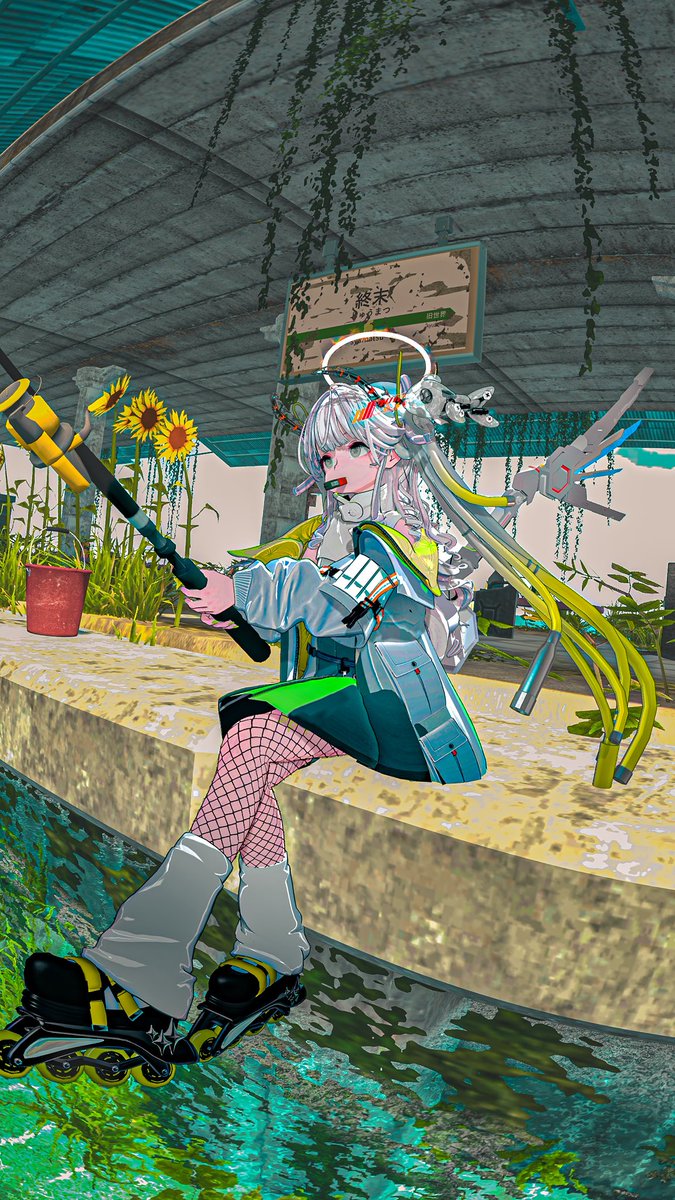 yunomi_VRC's tweet photo. It's fishing weather🎣

🌐終末駅-post apocalyptic station-
#Lapwing3D https://t.co/jJMtvWAP4w