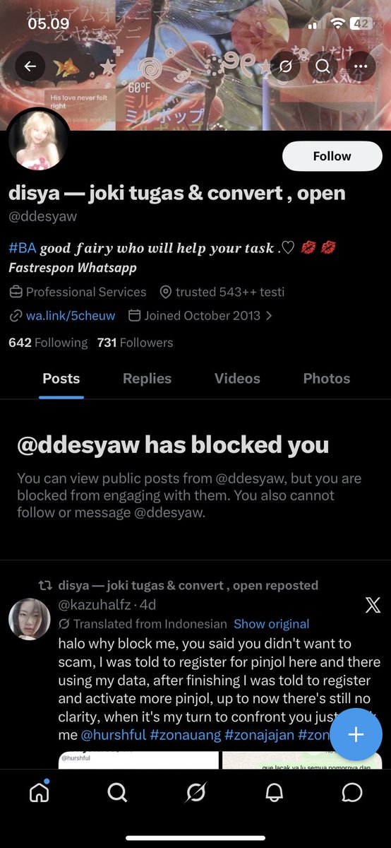 sousoumuch's tweet photo. gez kalian yg mau joki jangan pernah joki sm nih org brengsek banget co gue kena tipu (ini emang kesalahan aku si karena buru2 ngejer deadline) @ddesyaw sumpah ya gue ga ikhlas banget 100 ribu lenyap gitu aja https://t.co/45rN9QcVRC