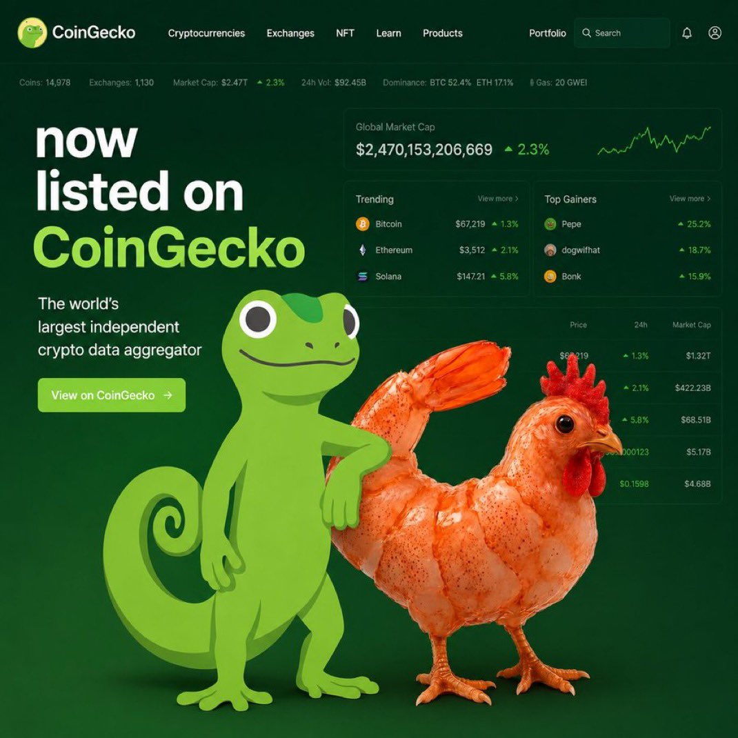ImChickenShrimp's tweet photo. @GeckoTerminal you know the ticker https://t.co/9wrhlfb2qn