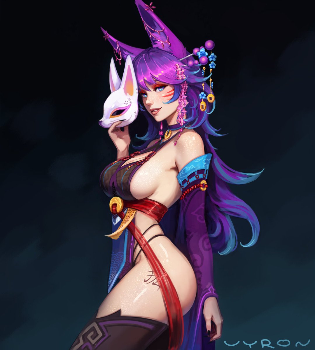 _vyron_s_'s tweet photo. Beauty behind the mask 💜 https://t.co/spakkUasyC