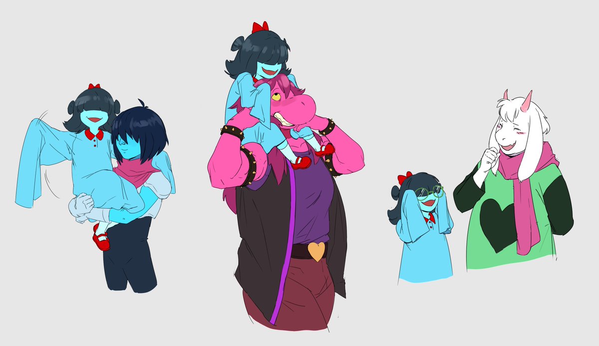 Corujaink's tweet photo. aqua and friends #deltarune https://t.co/Q6KbgFUr4e