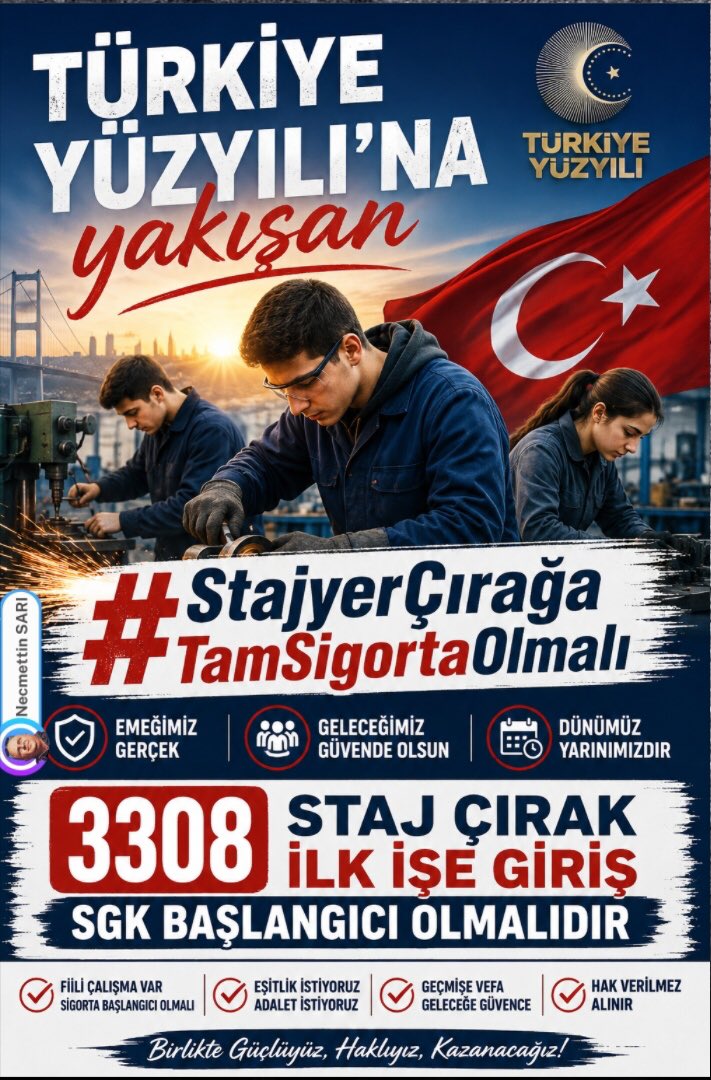 MehmetUrer3452's tweet photo. Ü2
💠Geçmisimiz Magdur
🔻Gelecegimiz Olmasın❗️
💠Ortada Olan Emegimiz
🔻Tam Sigorta Hakkını Alsın
@RTErdogan 
@dbdevletbahceli 
@_cevdetyilmaz 
@memetsimsek 
@bakiersoymhp 
@erkanakcay45 
@isikhanvedat 
@Onuronal_ 
Emek Üretimde Hak Beklemede
#StajaAdalet
#ÇırağaAdalet https://t.co/2tvJ4ZiUvj