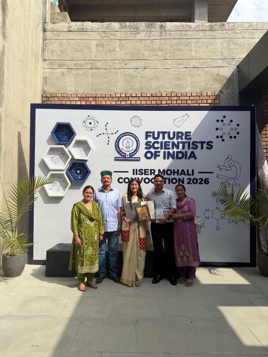 Devki1007's tweet photo. I am honoured to share that I have been awarded my Ph.D. degree 🎓at the 15th Convocation held on 16 June @IiserMohali.I am deeply grateful to  everyone who supported, encouraged, and inspired me along the way.Special thanks to @LolitikaMandal for being  part of this milestone. https://t.co/4sDpqa84HN