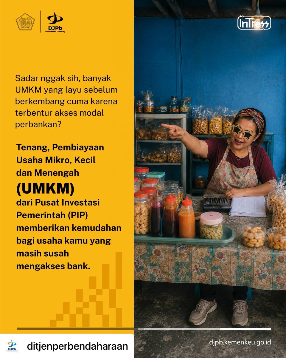 kppnpati's tweet photo. Banyak pelaku UMKM yang kesusahan mengakses pembiayaan untuk mengembangkan usahanya karena belum bisa akses perbankan. Pembiayaan UMKM hadir sebagai solusi nyata!

Program ini merupakan wujud nyata dari investasi pemerintah dalam mendukung penuh pertumbuhan ekonomi masyarakat. https://t.co/mGct9Q1cWh