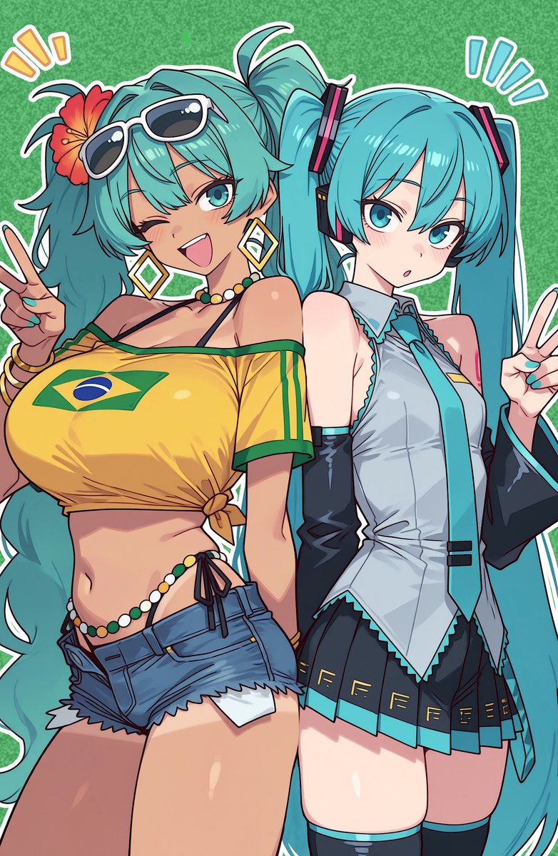 37bannAI's tweet photo. brazilian miku　初音ミク https://t.co/rthf03VZEl
