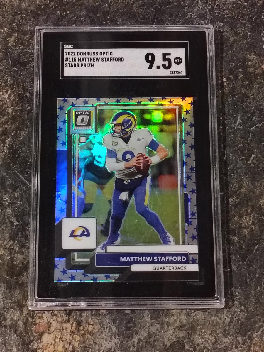 Matthew Stafford Donruss Optic SGC 9.5 2022 Stars Prizm -- $35 USD