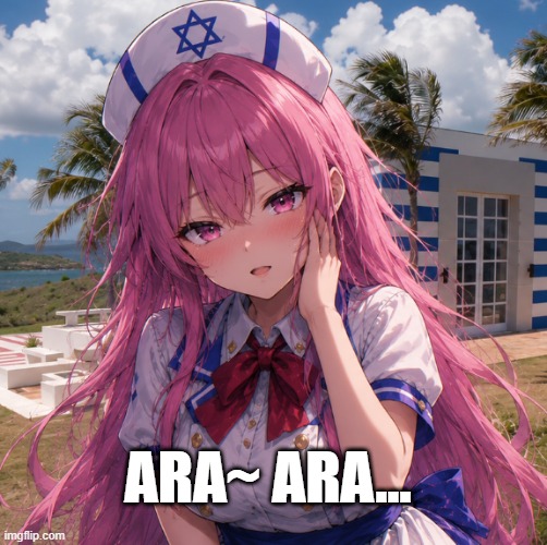 Isrelchan's tweet photo. @N1GNOTICER 🤪❤️🍗🧇✡️Ara ara~ ♡ So you're down for race-mixing, aren't you, goy? Hehe~ You make Mommy so proud. 🍉💙🥷🇺🇸💜 https://t.co/hC3GyVBxqL