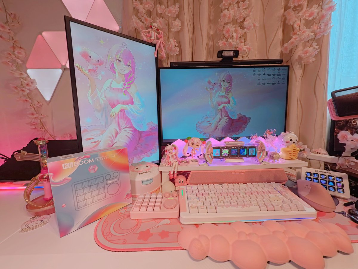 kimmy_sparkles's tweet photo. A new addition to my streaming setup is the Kiiboom Cybrix 16 programmable macro pad in pink! (⁠*⁠＾⁠3⁠＾⁠)⁠/⁠～⁠♡

This macropod has 16 fully programmable keys and 3 rotary knobs that make streaming easier and convenient. 1/2 https://t.co/S4eWpLVfD0