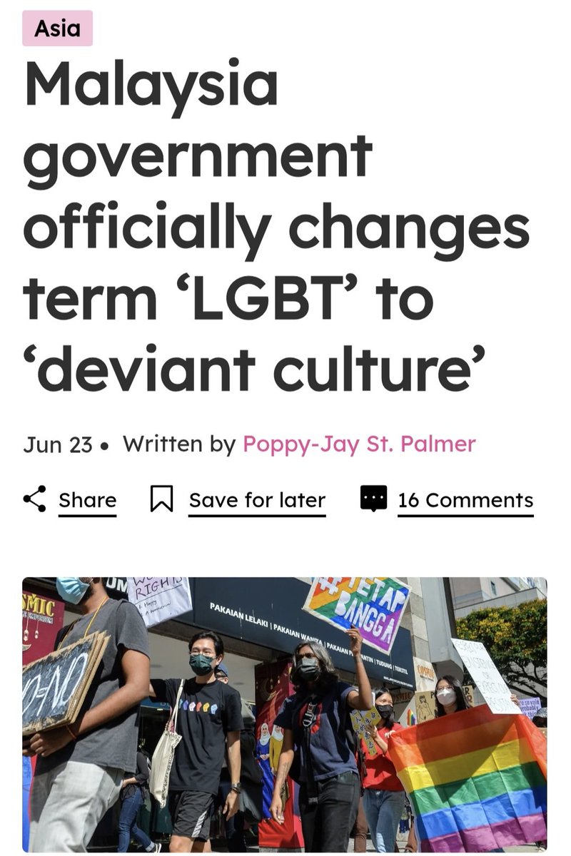 IfindRetards's tweet photo. Pride month in Malaysia https://t.co/aoTPgu5Mjn