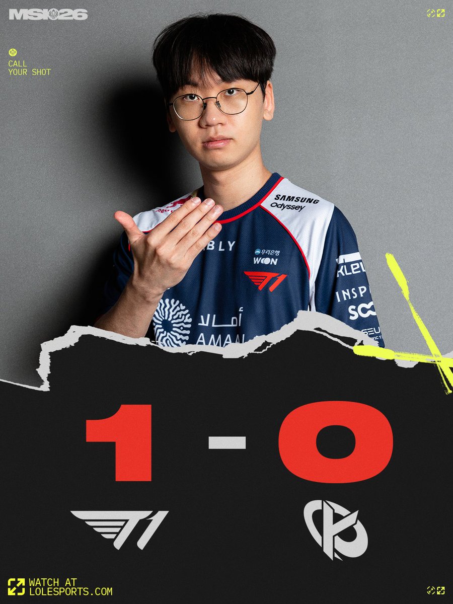 lolesports's tweet photo. Strong start for @T1LoL! #MSI2026 https://t.co/d81MaKh0hK