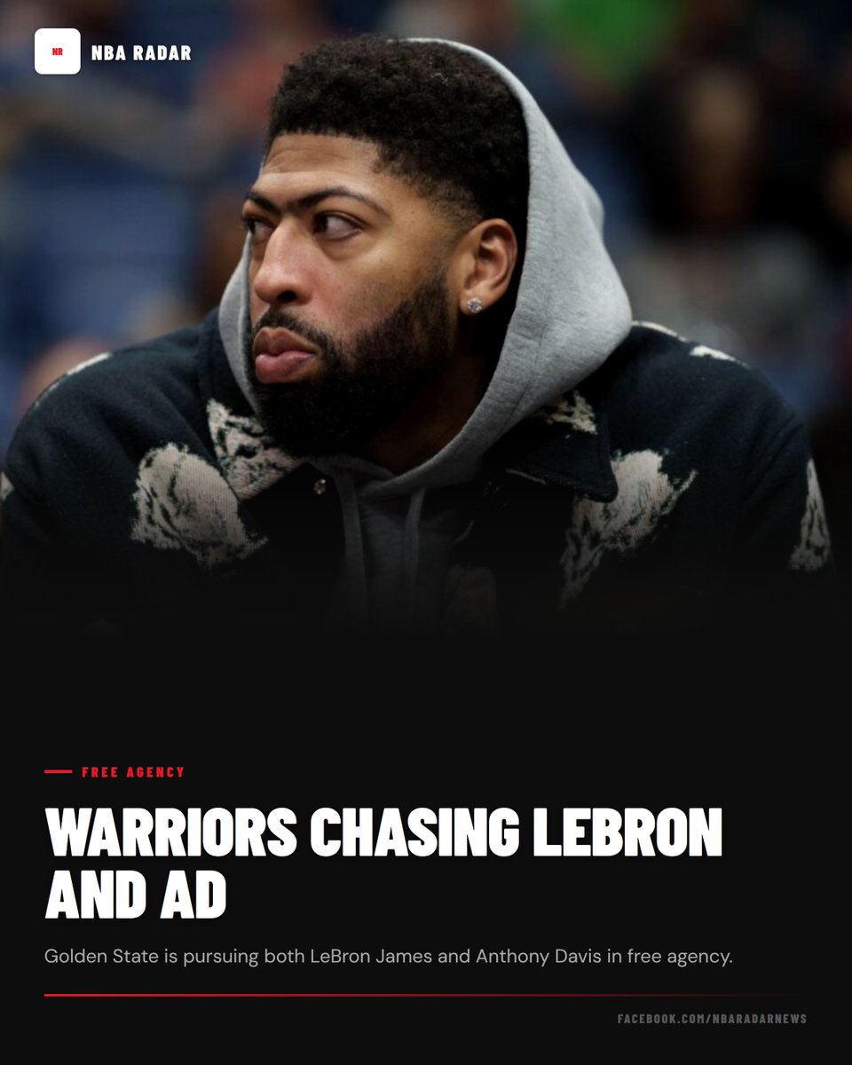 NBA__Radar's tweet photo. The Warriors are reportedly trying to bring LeBron James and Anthony Davis to the Bay Area. Imagine seeing that duo in a Golden State jersey. The front office is clearly swinging for the fences.
#Warriors #LeBronJames #AnthonyDavis https://t.co/nfABNY6OGa