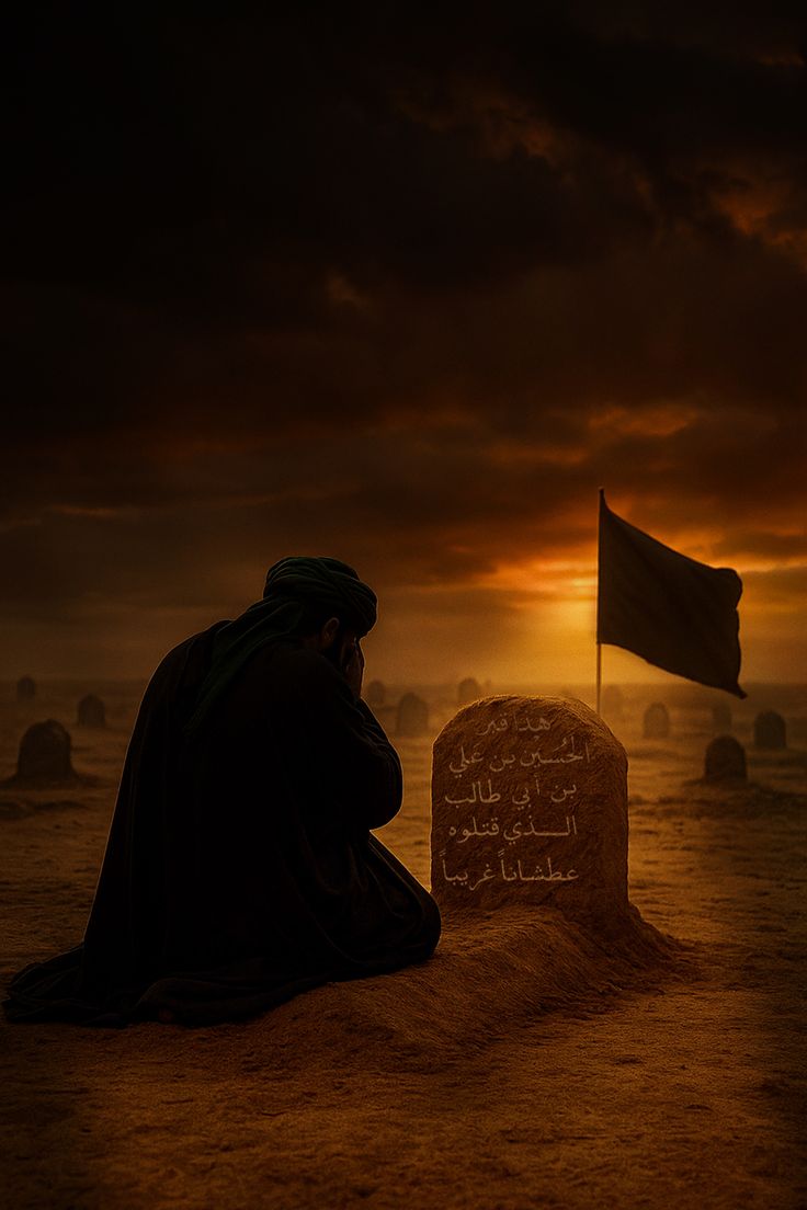 the_xsv9's tweet photo. ثُم وَضعَ الإمامُ السَجاد عليه السلام خَدهُ على مَنحرِه الشّريف قائلاً: "طُوبى لأرضٍ تضمنَتْ جَسدُكَ الطاهِرُ فإن الدّنيا بعدكَ مُظلِمةٌ والآخرةُ بِنوركَ مُشرقةً أمّا الليلُ فمسهّد والحزنُ سرمد.."وكتبَ على القبرِ: هذا قَبرُ الحُسَينِ بن عليّ بن أبي طالب الذي قُتِلَ عطشانًا غريبًا https://t.co/m2J3jtC27D