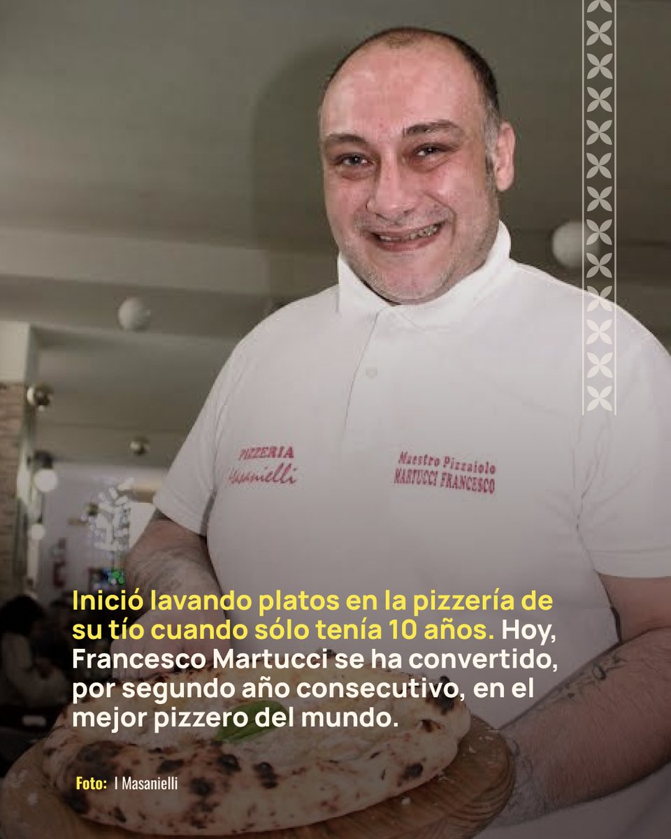 animalgourmet's tweet photo. ¡Lo lleva en la sangre! Francesco Martucci por segundo año consecutivo es nombrado el mejor pizzaiolo (maestro pizzero) del mundo ⭐️🍕, un oficio que entendió desde que tenía tan solo 10 años.
Conoce quién es el hombre premiado por The Best Pizza Awards 2026.
#pizza #pizzaiolo #cocinaitaliana #FrancescoMartucci #AnimalGourmet